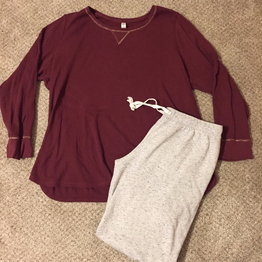 Lane Bryant Cacique Waffle Long Sleeve Tee